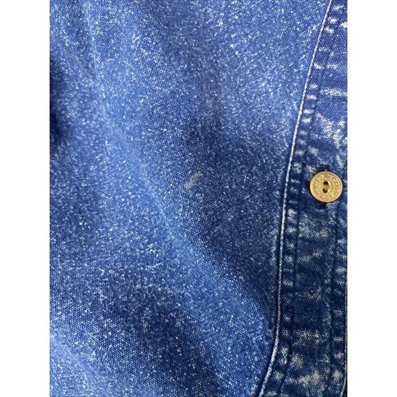 VTG Club Z Denim Long Sleeve Button Down Embroidered Beaded Denim Blouse Women S - Picture 14 of 14